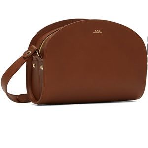 A.P.C Brown Demi-Lune Crossbody Bag